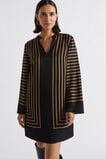Linear Shift Dress  Deep Brass Geo  hi-res