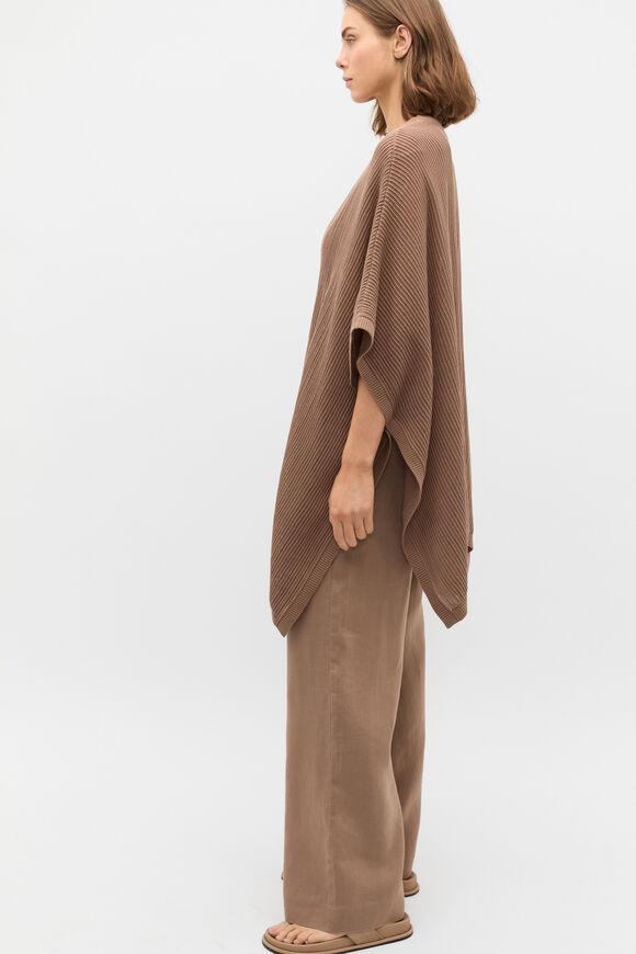 Open Weave Poncho  Nutmeg  hi-res