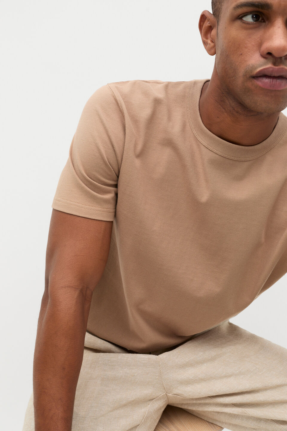 Crew Tee  Nougat