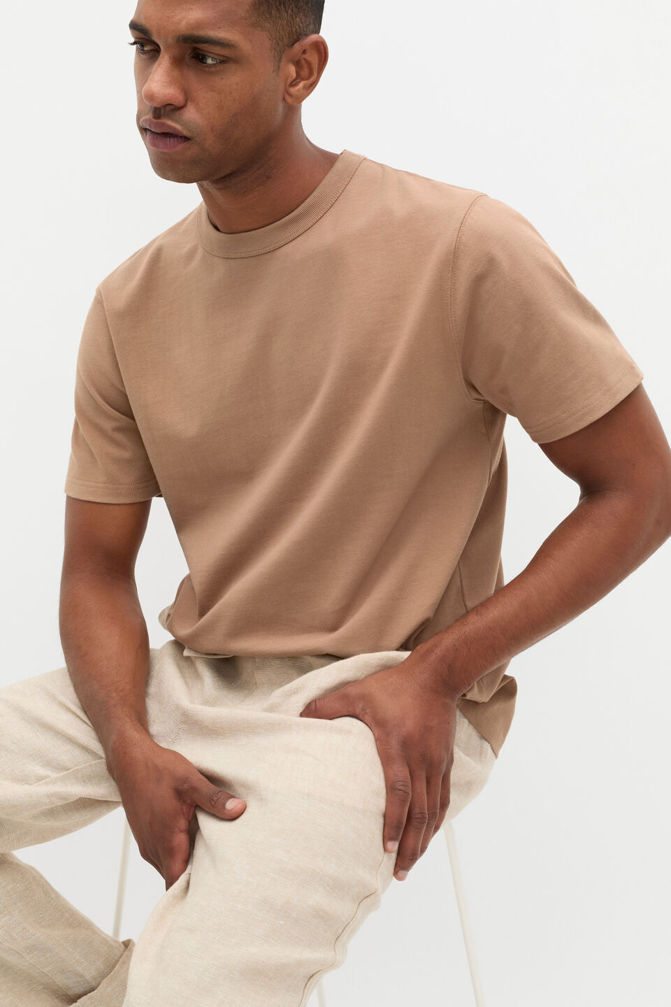 Crew Tee  Nougat