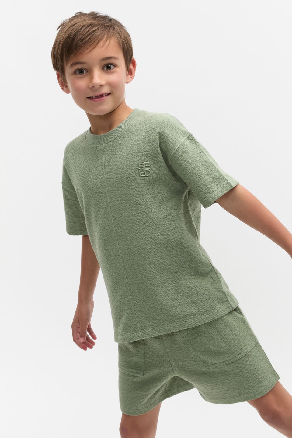 Relaxed Track Tee  Cactus