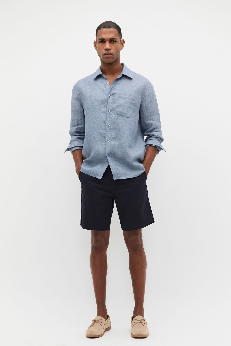 Chambray Linen Shirt  Sailor