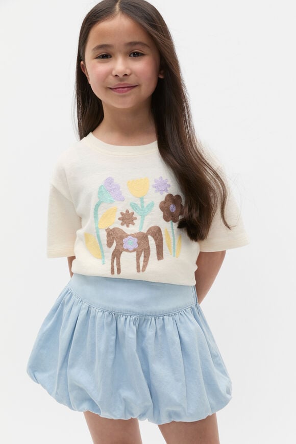 Floral Pony Tee  Vintage Cream  hi-res