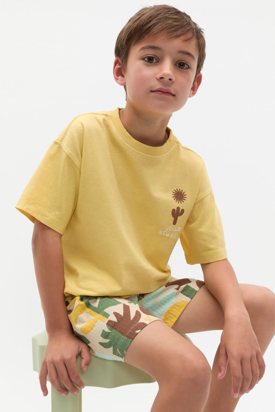 Relaxed Placement Tee  Desert Sand