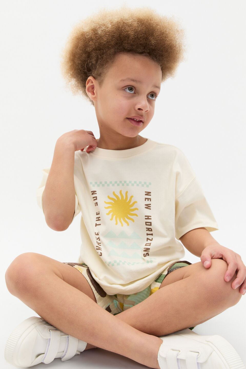 Relaxed Placement Tee  Vintage Cream