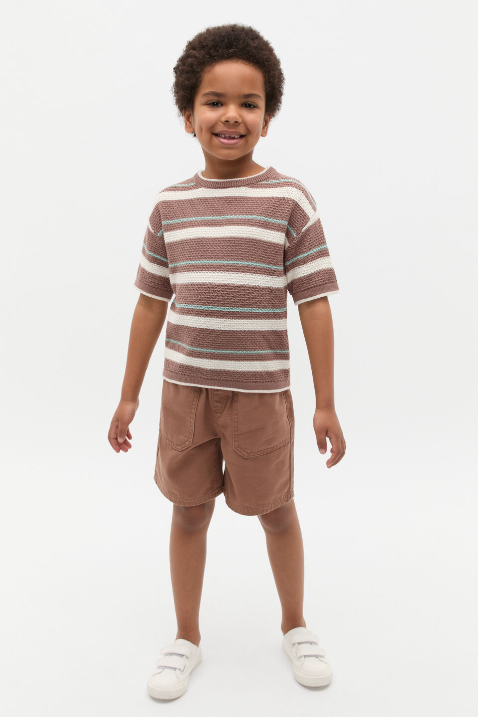 Stripe Knit Tee  Mousse