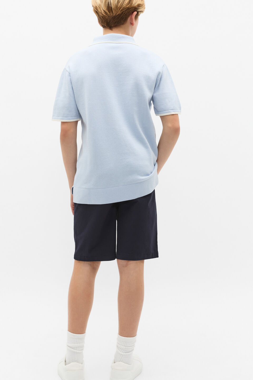 Knit Polo  Sky