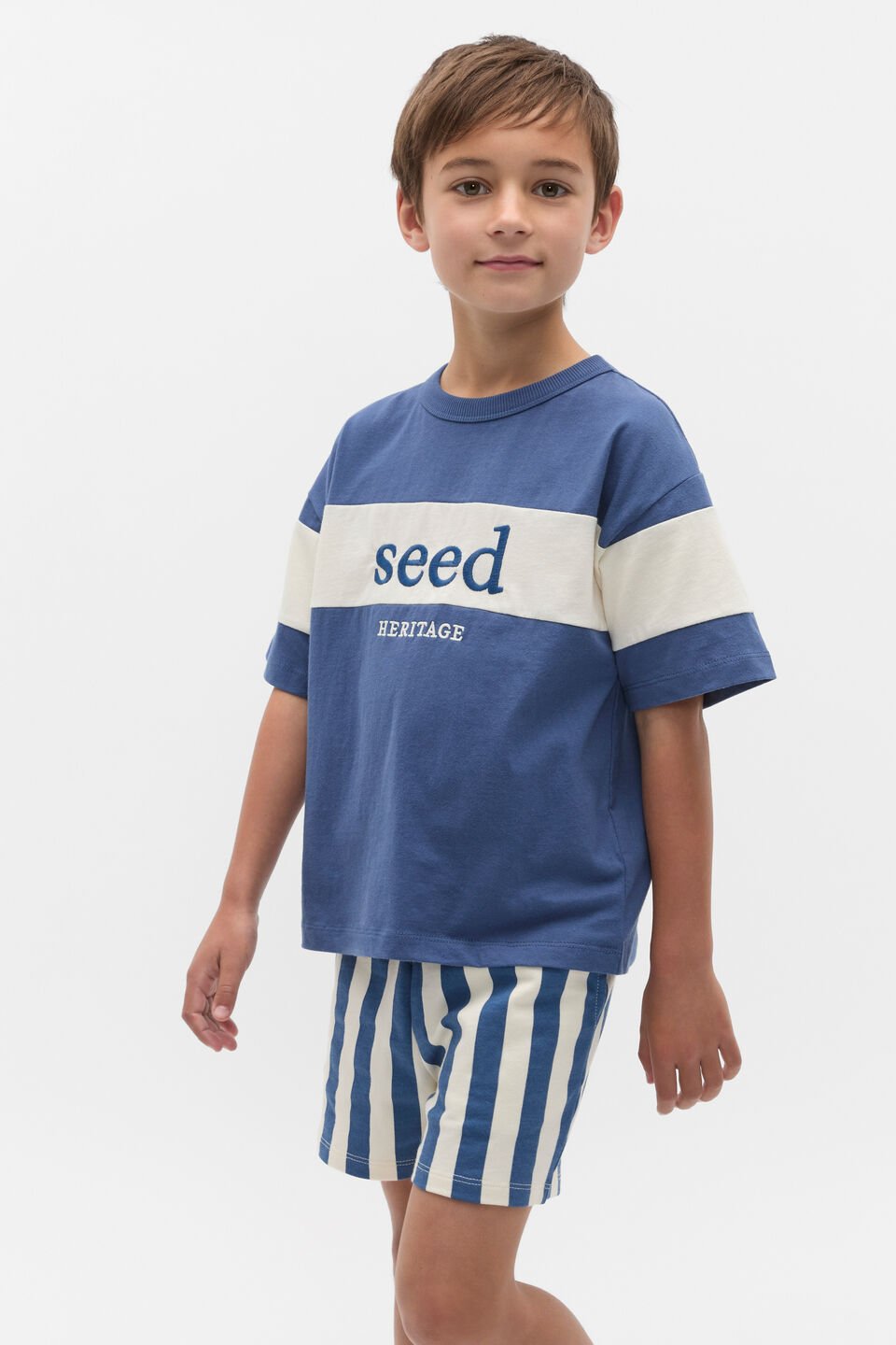 Core Relaxed Logo Tee  Washed Navy