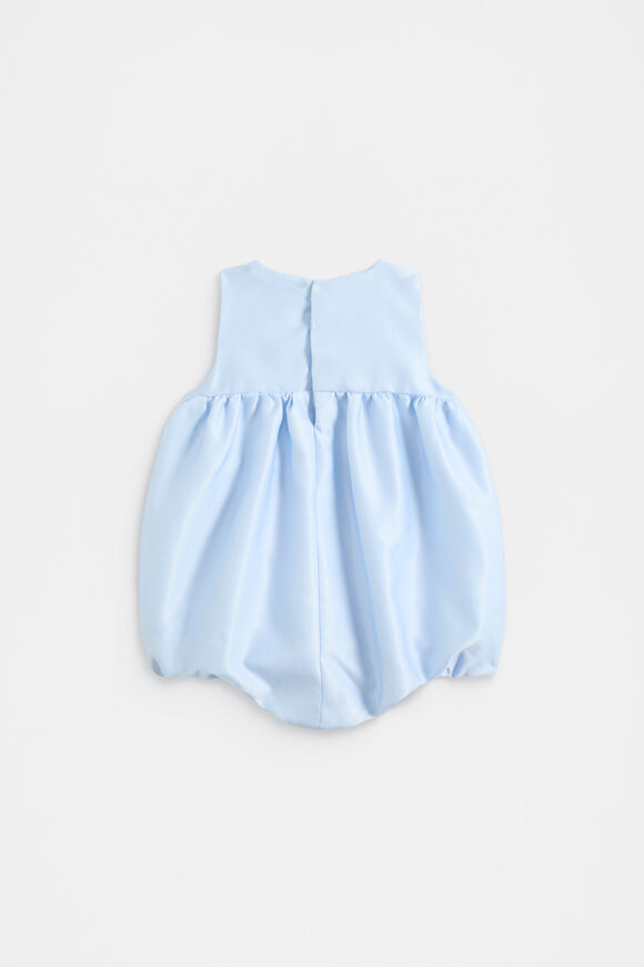 Satin Bubble Romper  Ice Blue  hi-res