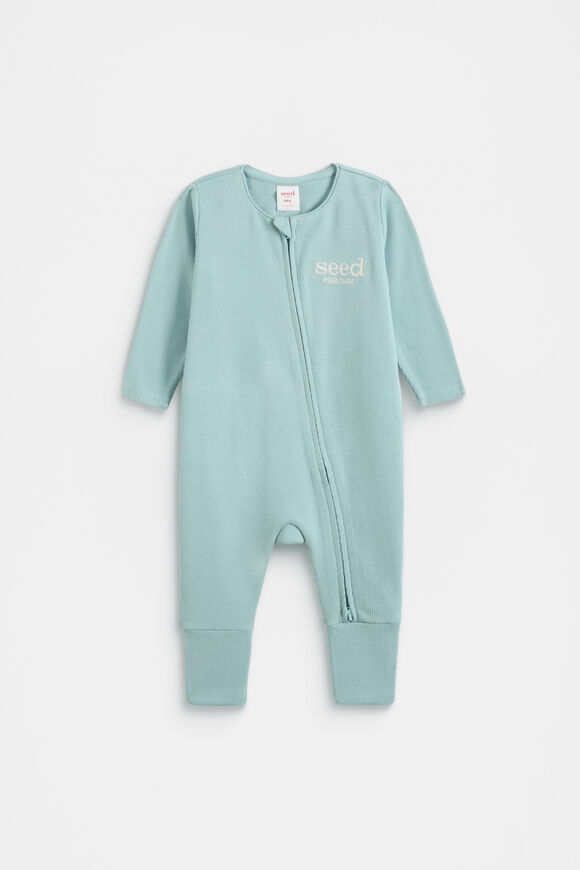 Rib Zipsuit  Seaspray  hi-res