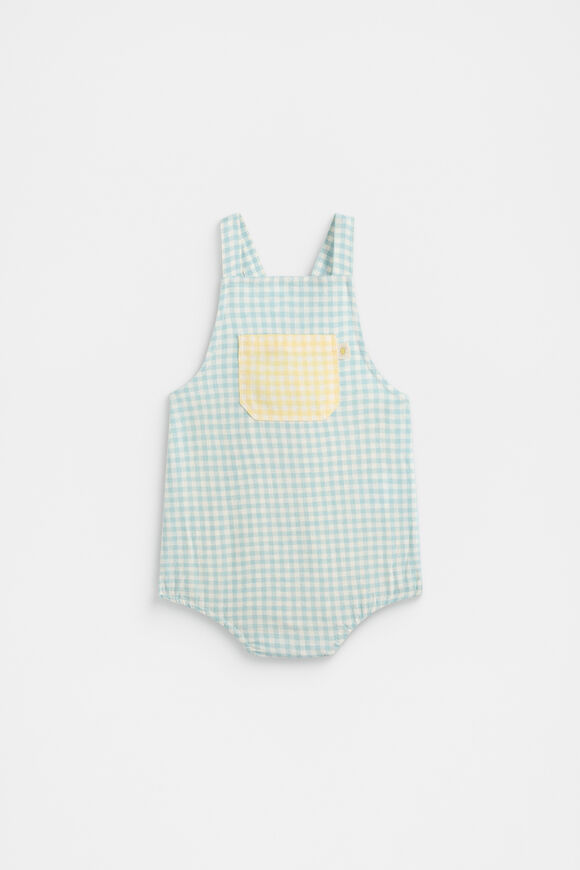 Gingham Romper  Seaspray  hi-res