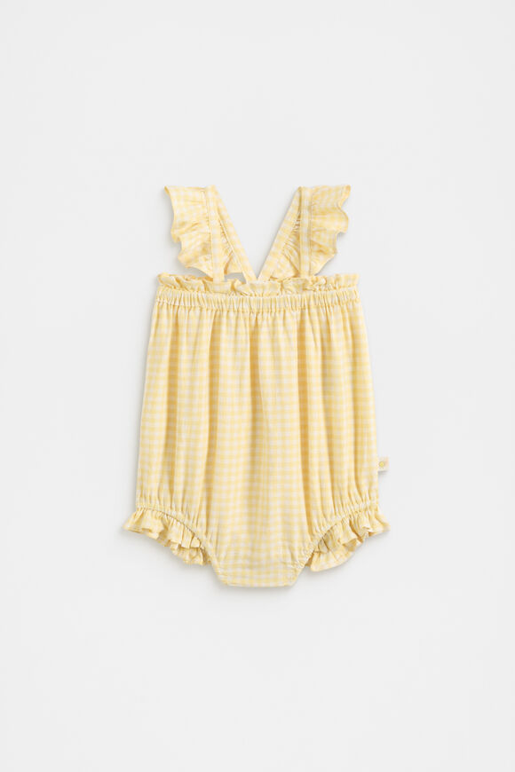 Gingham Frill Romper  Daisy  hi-res