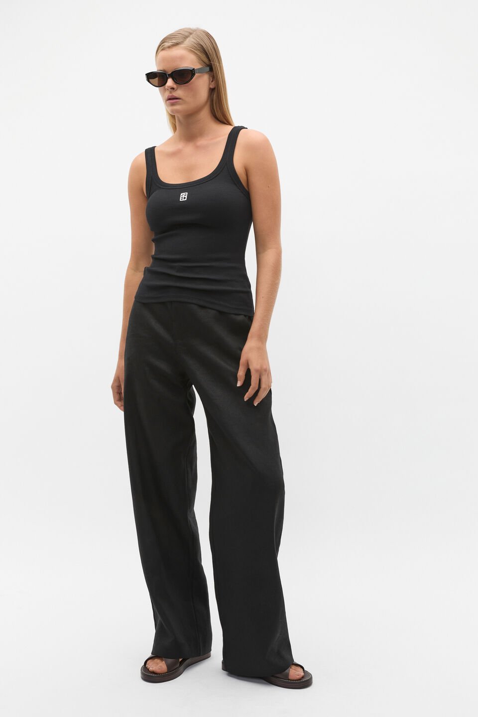 Core Heritage Rib Tank  Black