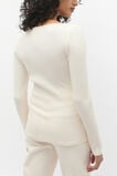 Sweetheart Neck Rib Top  Coconut Cream  hi-res