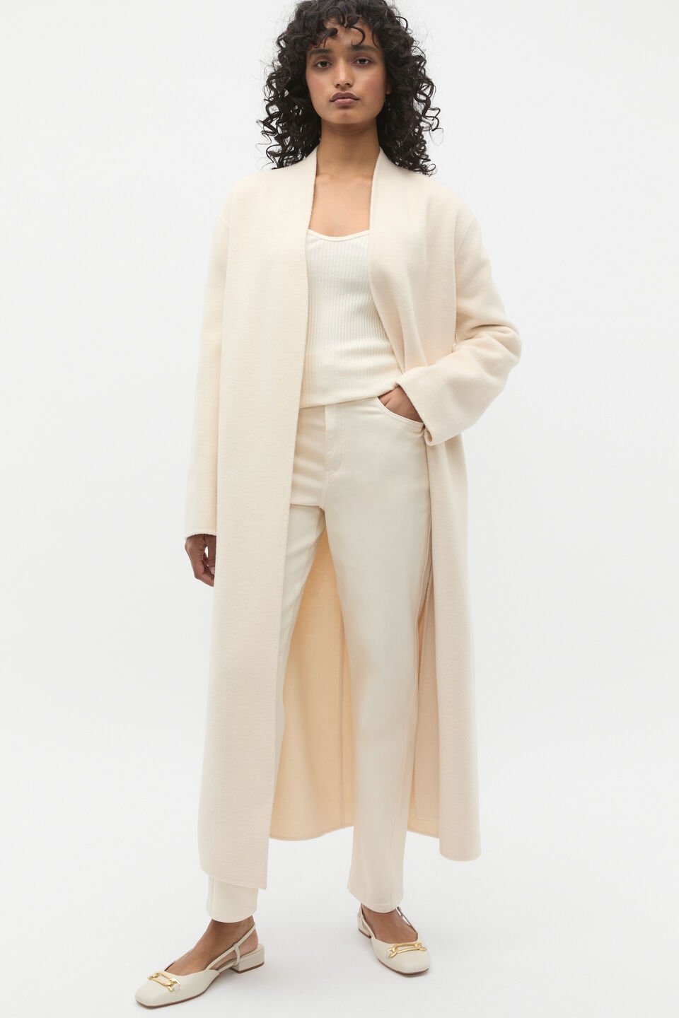 Sweetheart Neck Rib Top  Coconut Cream