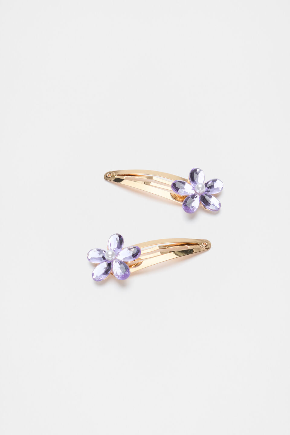 Flower Gem Snaps  Lavender