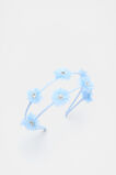 Tulle Flower Double Headband  Ice Blue  hi-res