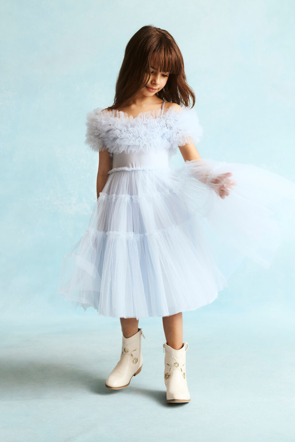 Tulle Dress  Ice Blue