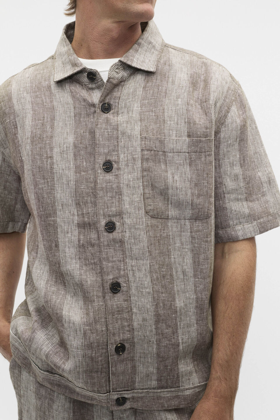 Boxy Linen Shirt  Cocoa