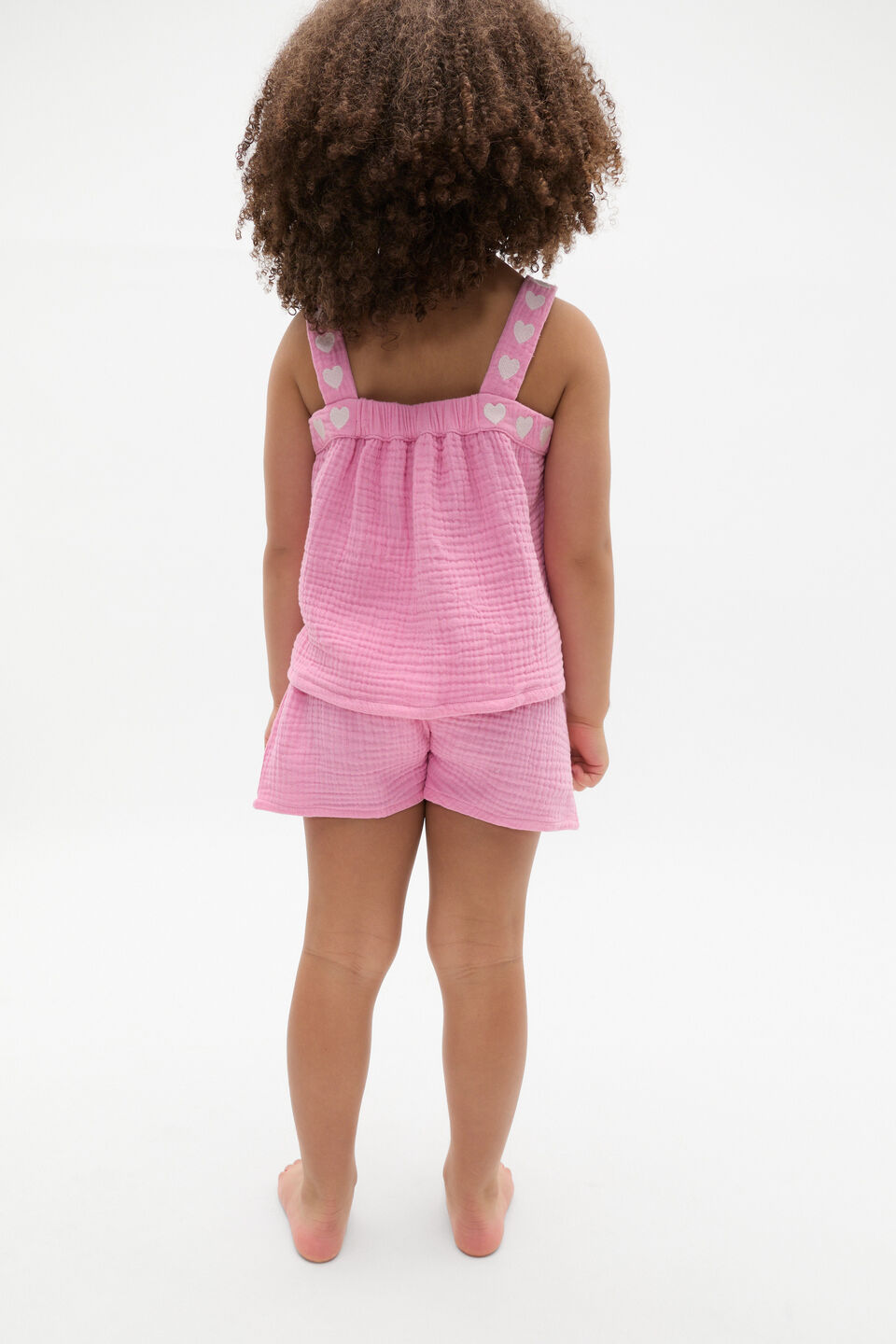 Heart Woven Pyjama  Candy Pink