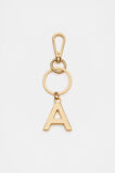 Gold Initials Keyring  A  hi-res