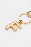 Gold Initials Keyring  F  hi-res