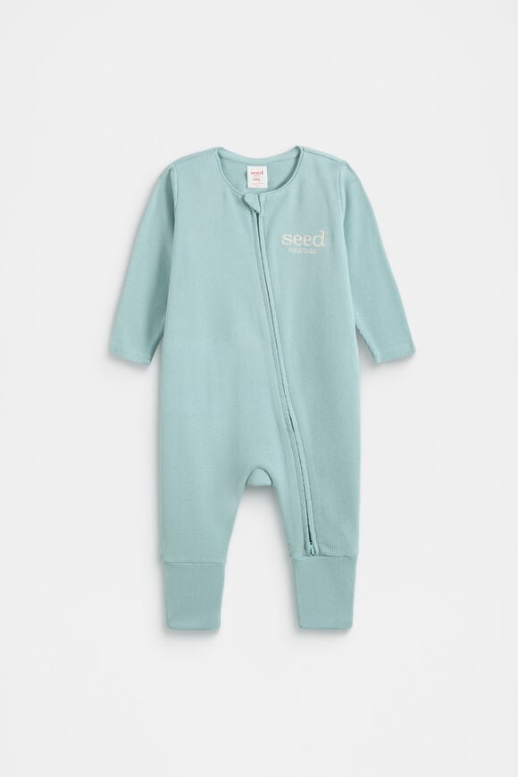Rib Zipsuit  Seaspray  hi-res