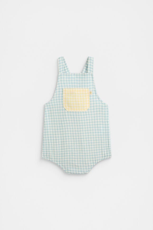 Gingham Romper  Seaspray  hi-res