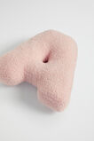 Teddy Initial Cushion Dusty Rose  A  hi-res