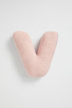 Teddy Initial Cushion Dusty Rose  V  hi-res