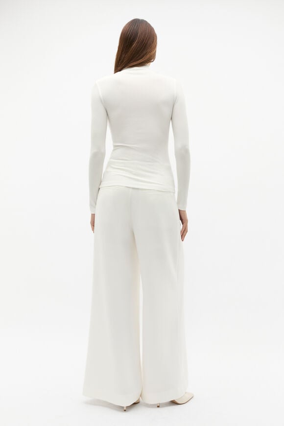 Core Rib Mock Neck Top  Cloud Cream  hi-res