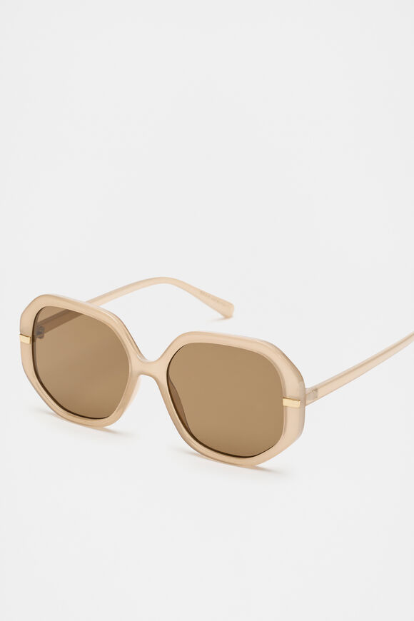 Clara Oversized Glam Sunglasses  Ecru  hi-res