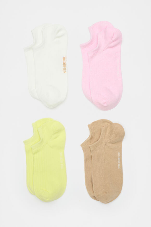 4 Pack Sneaker Socks  Fairy Floss Multi  hi-res