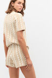 Jacquard Knit Short  Ecru  hi-res