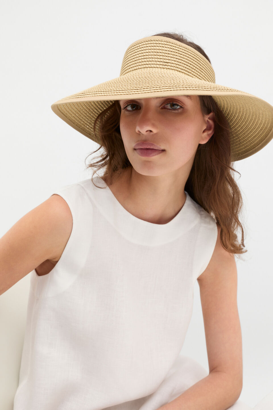 Roll Up Visor  Natural