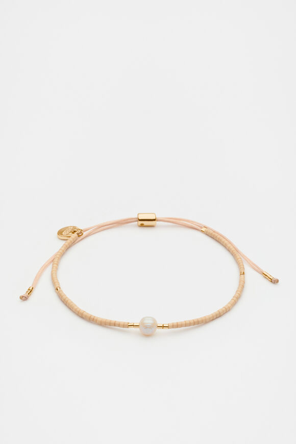Pearly Cord Bracelet  Ecru  hi-res
