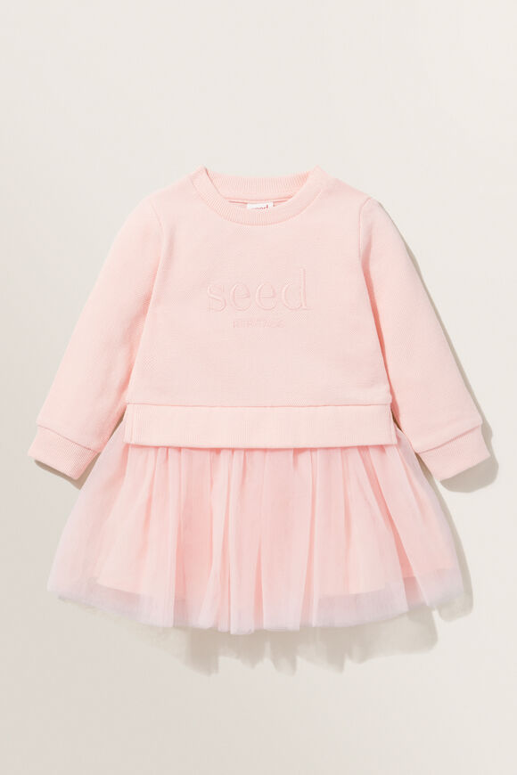 Core Logo Tutu Dress  Dusty Rose  hi-res