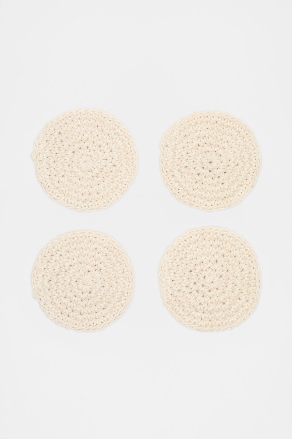 Alyra Crochet Coaster Set of 4  Buttercream
