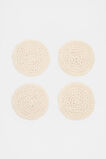 Alyra Crochet Coaster Set of 4  Buttercream  hi-res