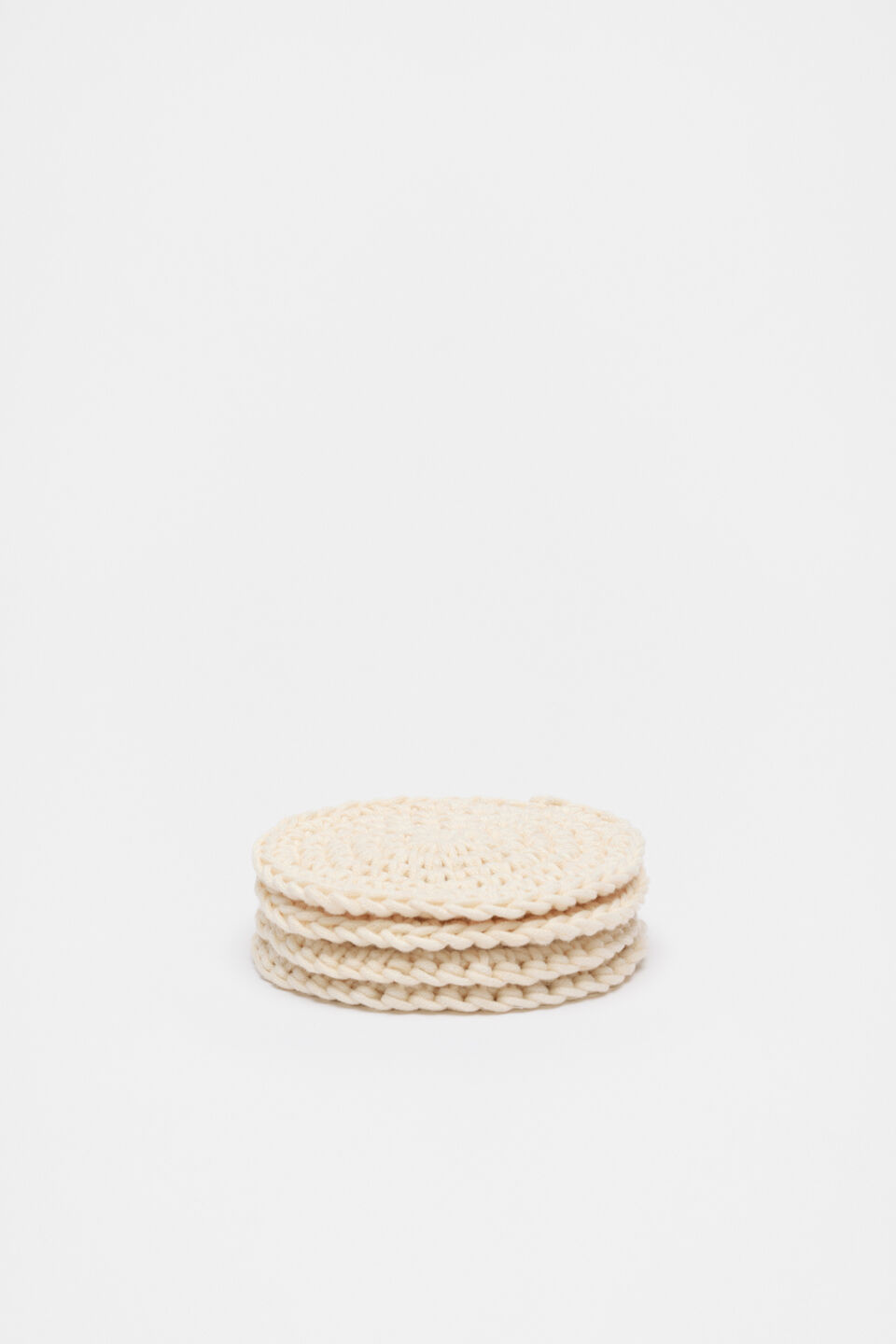 Alyra Crochet Coaster Set of 4  Buttercream