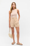 Tailored Button Short  Ecru  hi-res
