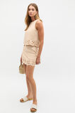 Retro Embroidered Hem Tank  Ecru  hi-res