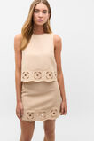 Retro Embroidered Hem Tank  Ecru  hi-res