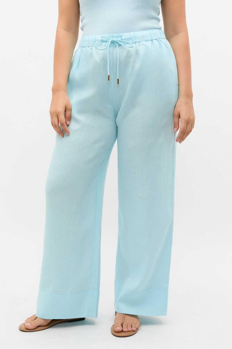 Core Linen Casual Tie Pant  Skyway