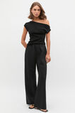 Drape Shoulder Knit  Black  hi-res