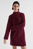 Wool Blend Knit Mini Dress  Boysenberry Marle  hi-res