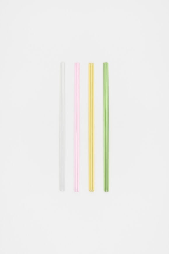 Selene Glass Straw Set of 4  Multi Selene Glass Straw Set of 4  Multi  hi-res