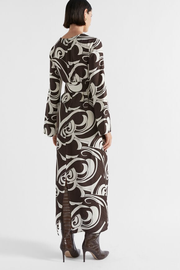 Jacquard Swirl Midi Dress  Retro Swirl Jacquard Swirl Midi Dress  Retro Swirl  hi-res