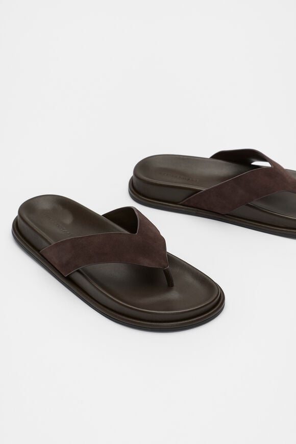 Piper Thong Sandal  Chocolate Suede Piper Thong Sandal  Chocolate Suede  hi-res