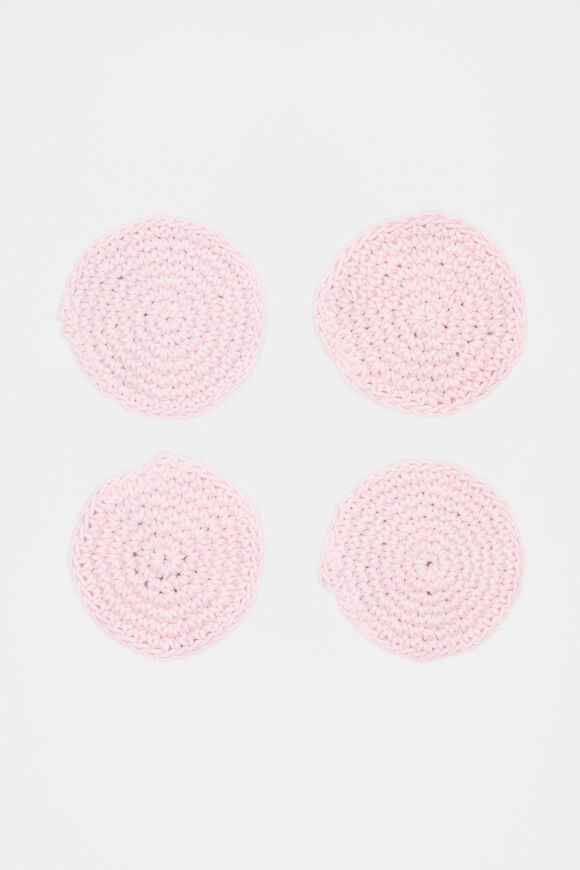 Alyra Crochet Coaster Set of 4  Fairy Floss Alyra Crochet Coaster Set of 4  Fairy Floss  hi-res